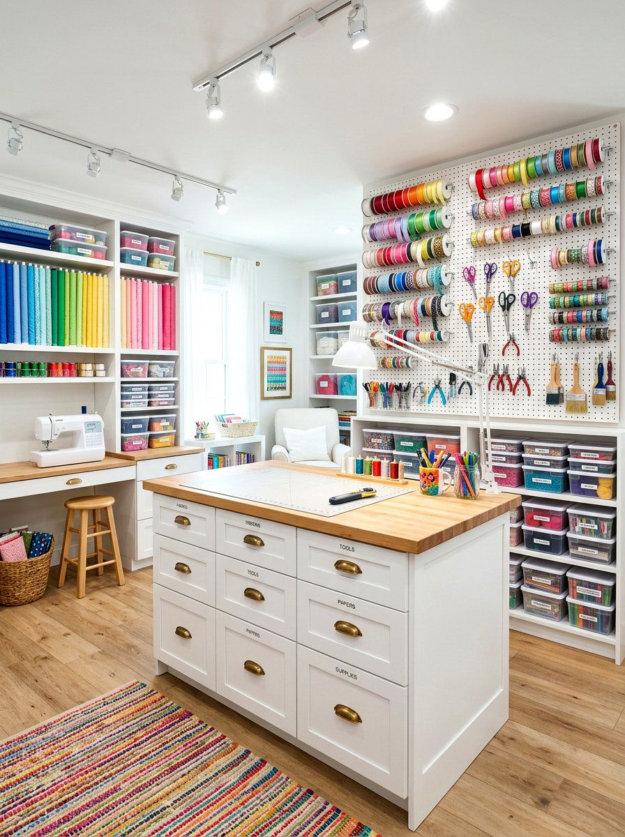 Craft Room - 30 garage hobby room ideas
