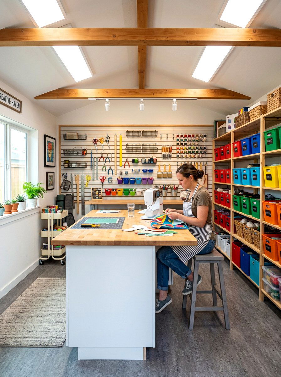 Craft Workshop Room - 30 she shed interior ideas
