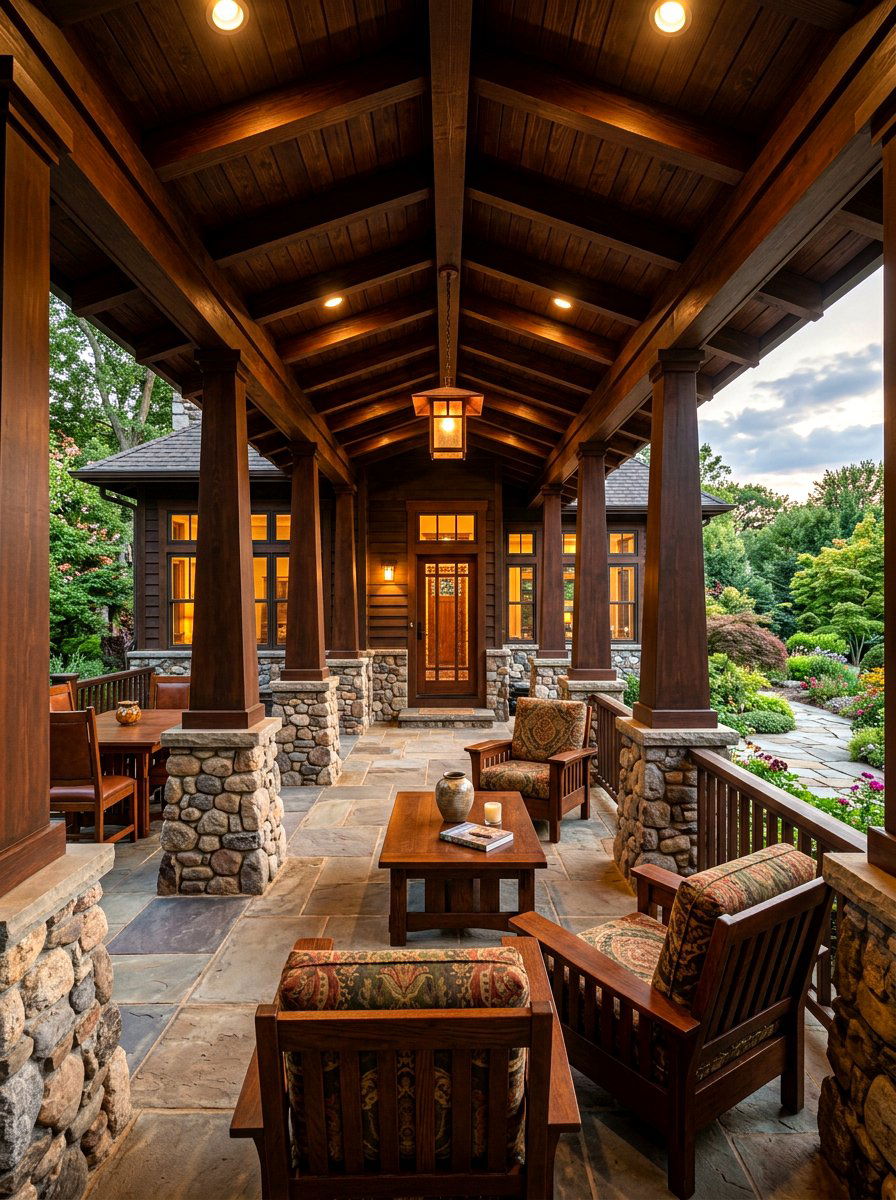 Craftsman Back Porch - 30 back porch ideas