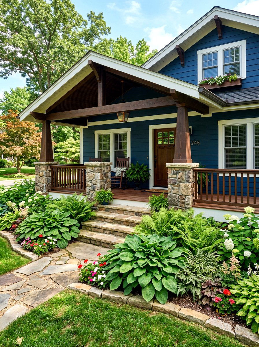 Craftsman Bungalow Porch Landscaping - 30 bungalow front yard ideas