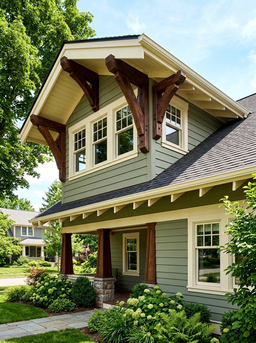 Craftsman Dormer Bracket - 30 dormer curb appeal ideas