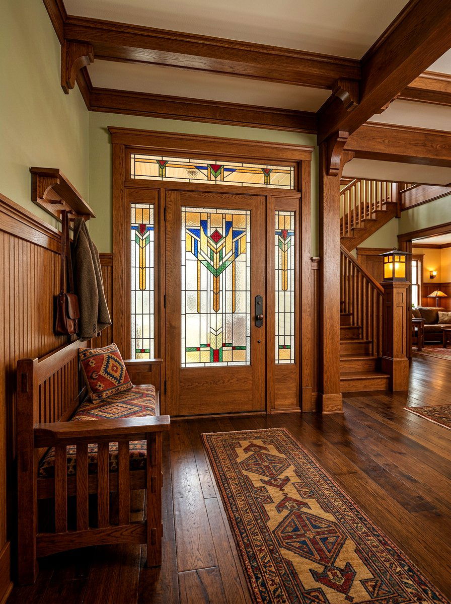 Craftsman Entryway Glass - 30 classic entryway ideas