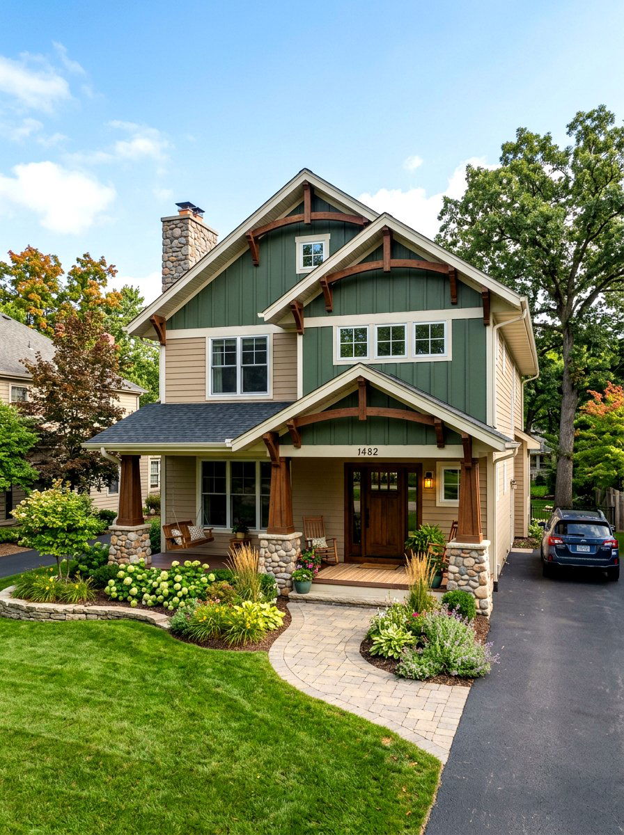 Craftsman Farmhouse Hybrid - 30 farmhouse exterior ideas