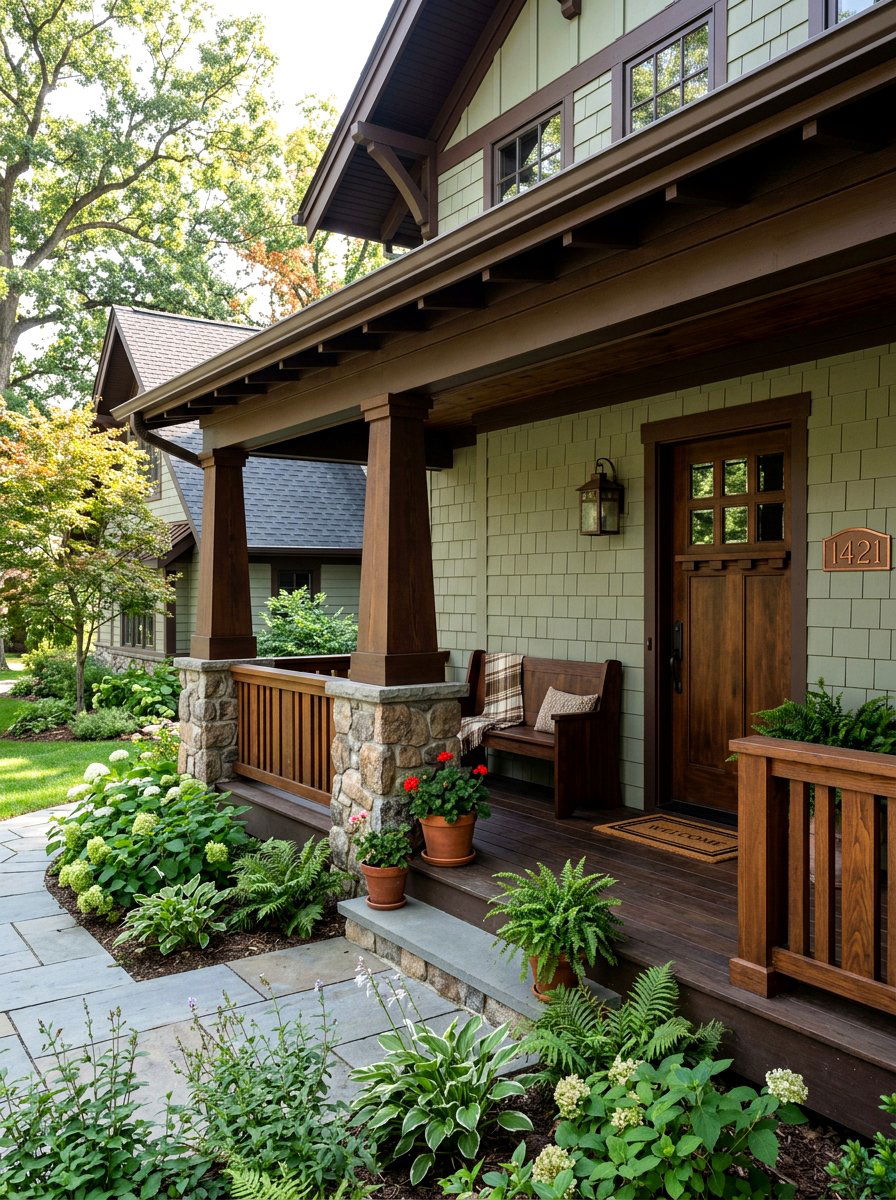 Craftsman Style Front Porch - 30 porch entry ideas