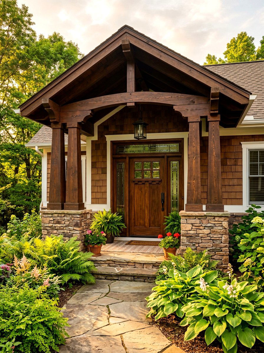 Craftsman Style Portico - 30 portico ideas