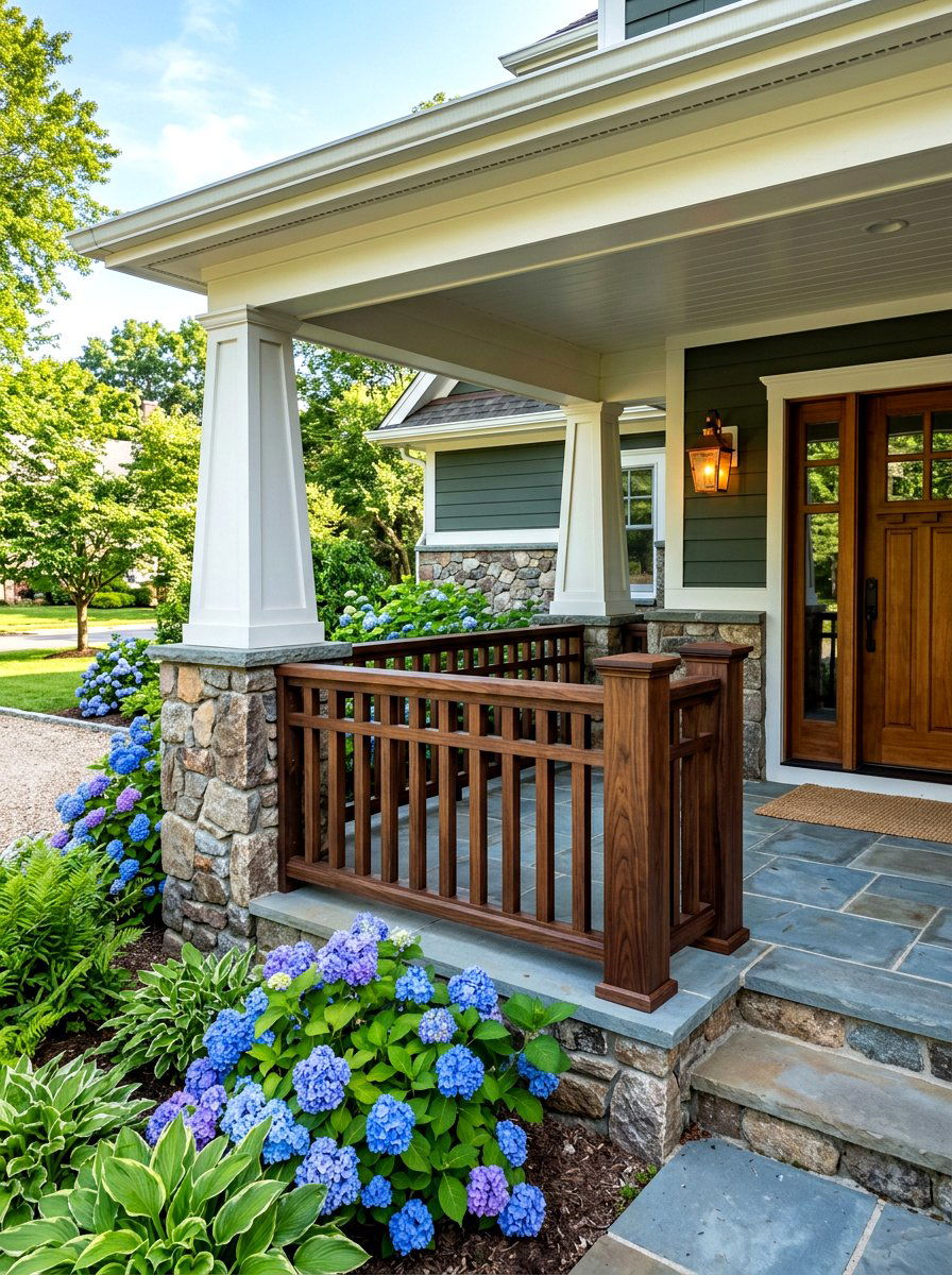 Craftsman Style Railing - 30 outdoor stair railing ideas