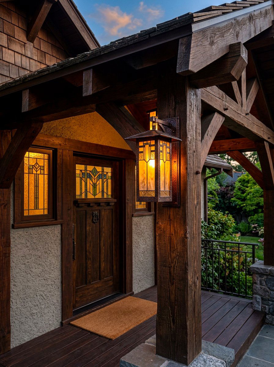 Craftsman Style Sconce - 30 outdoor wall light ideas