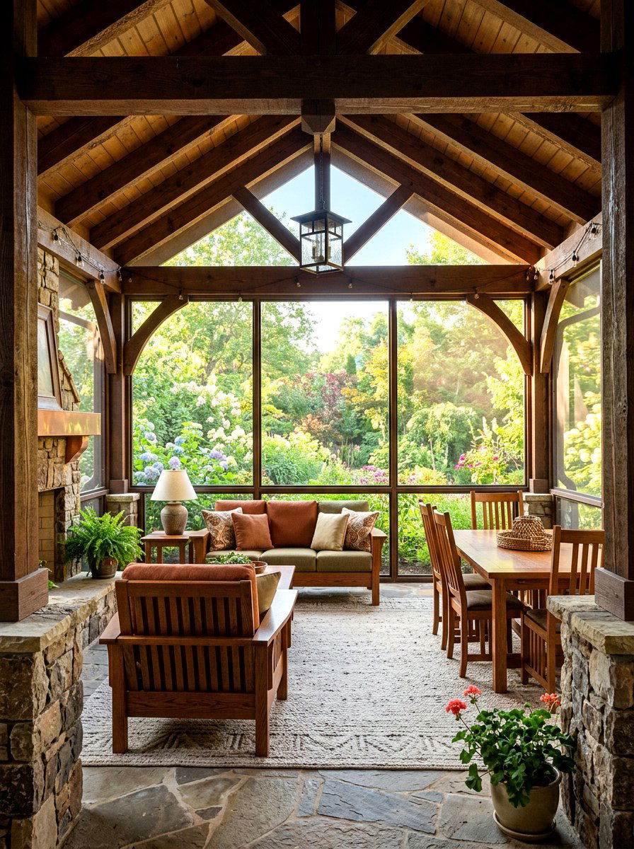 Craftsman Style Screened Patio - 30 screened patio enclosure ideas