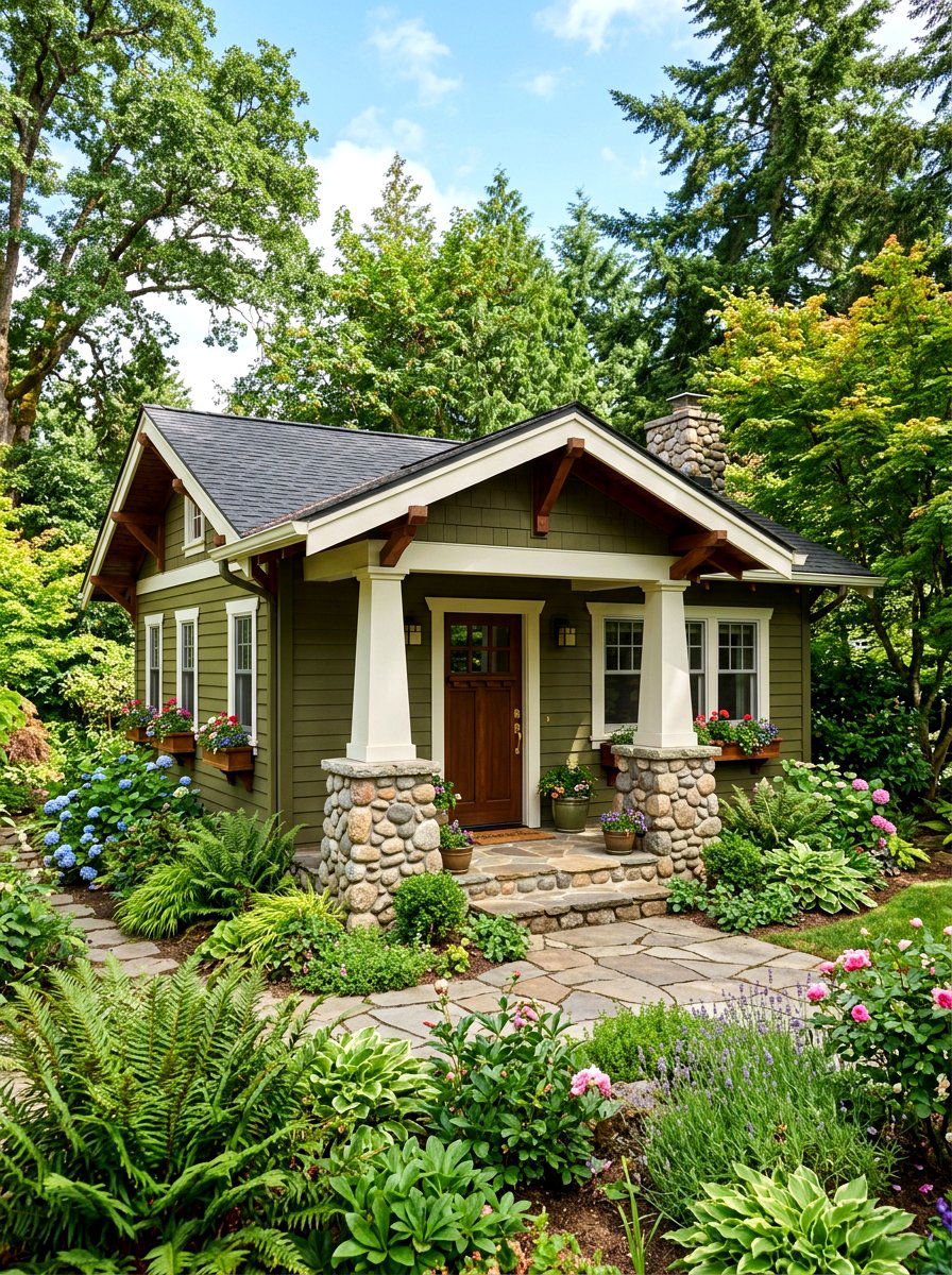 Craftsman Tiny Cottage - 30 tiny cottage exterior ideas