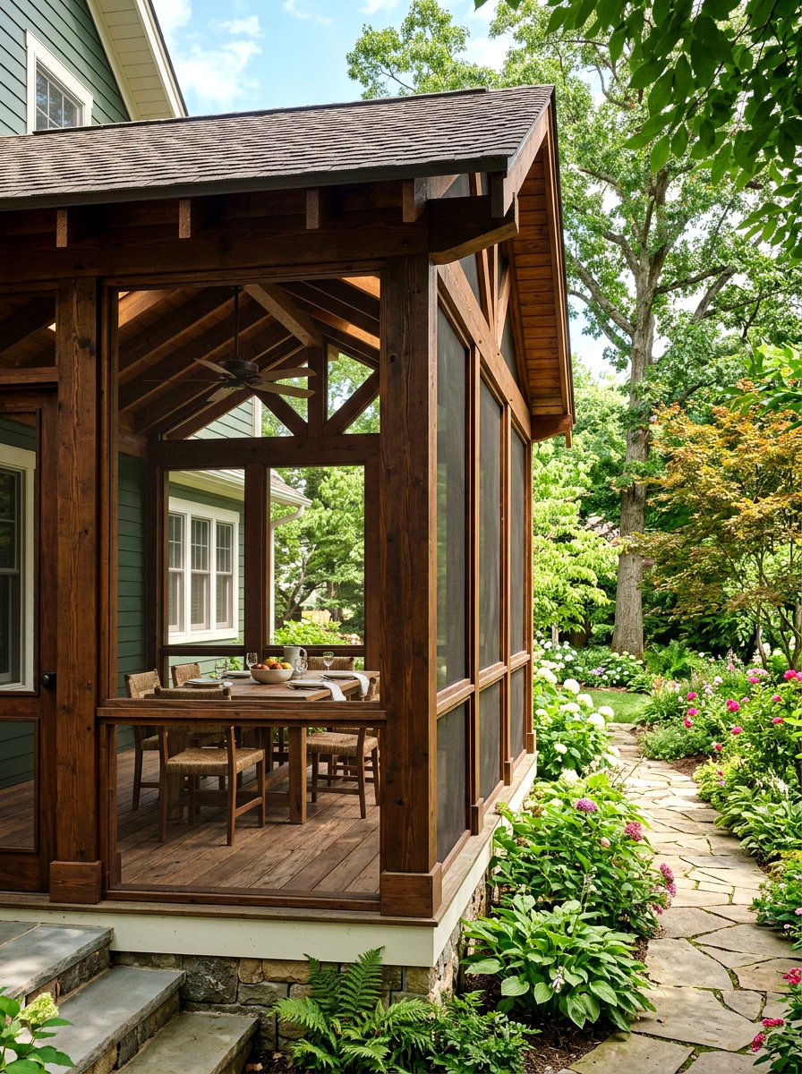 Craftsman porch screen enclosure - 30 craftsman front porch ideas
