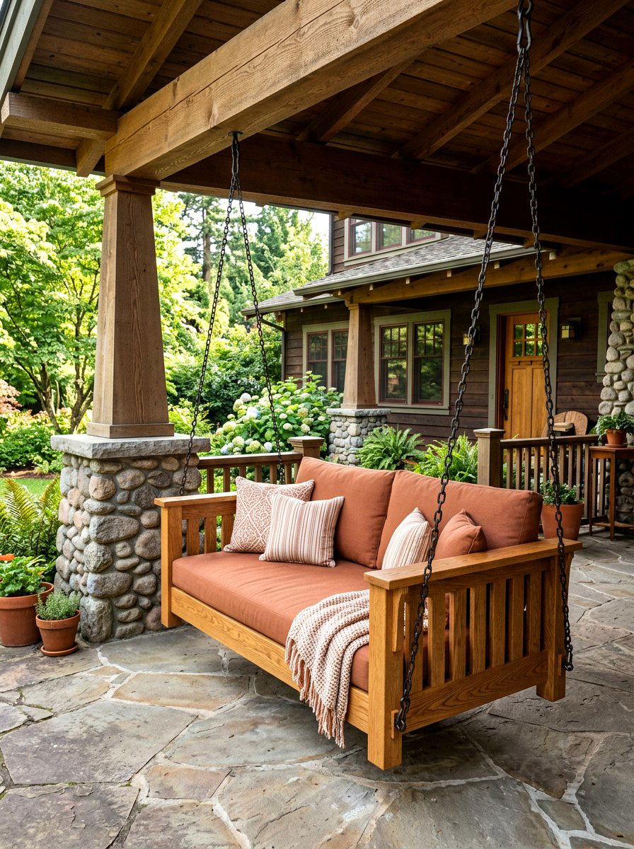 Craftsman porch swing bed - 30 porch swing bed ideas