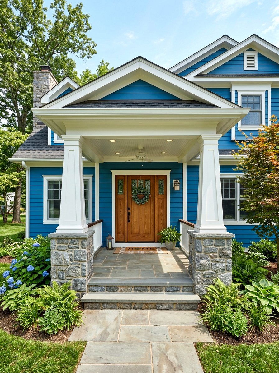 Craftsman porch tapered columns - 30 craftsman front porch ideas