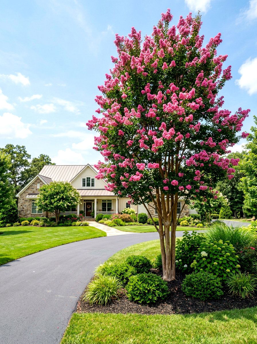 Crape Myrtle - 30 front yard tree ideas