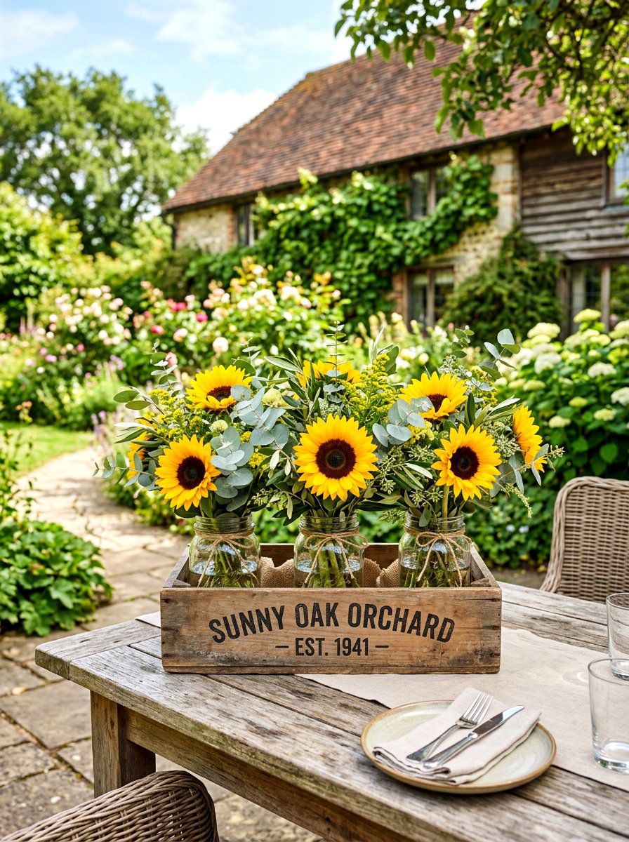 Crate Flower Arrangement Display - 30 garden crate storage ideas