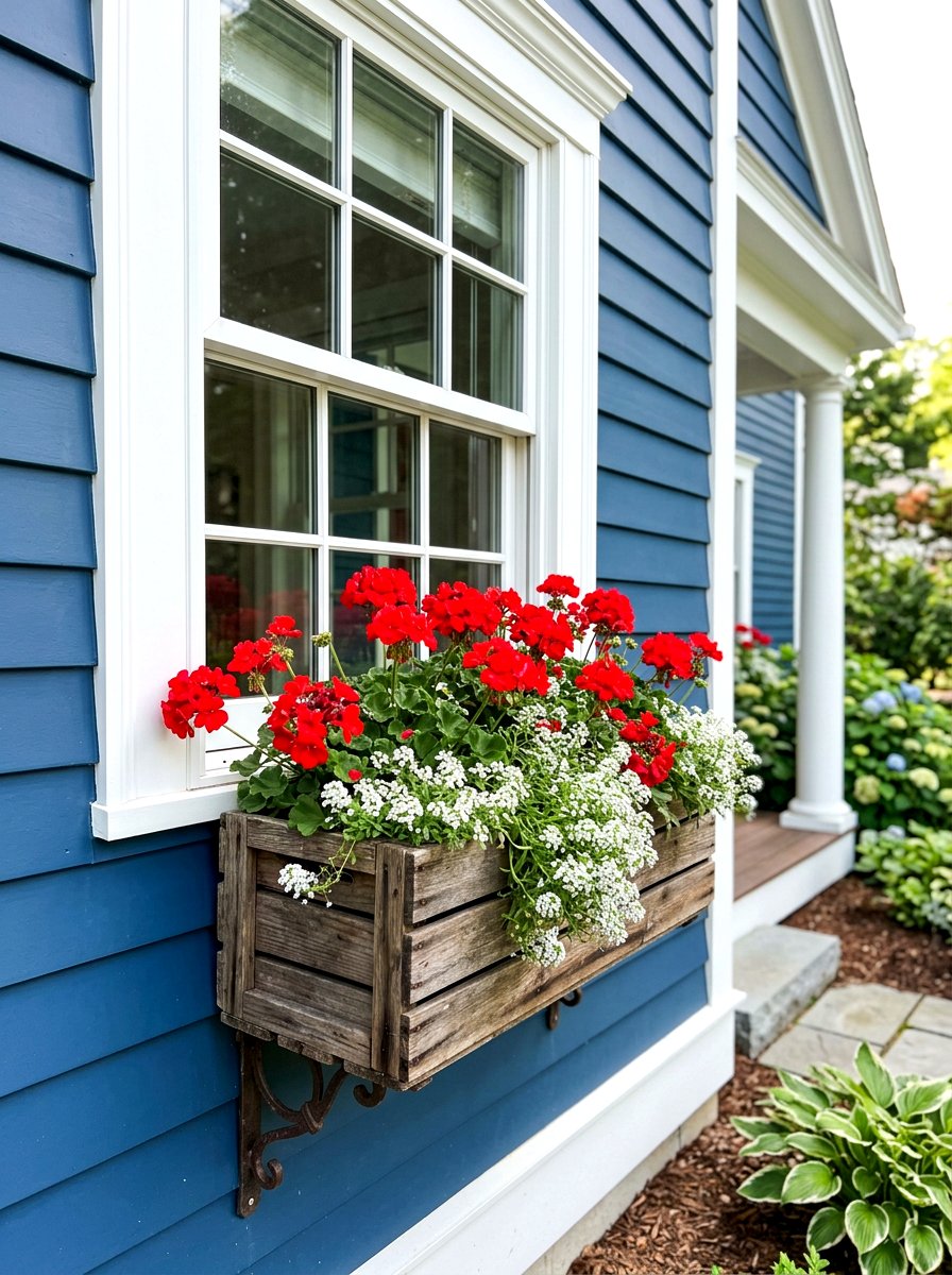 Crate Window Box Planter - 30 garden crate storage ideas