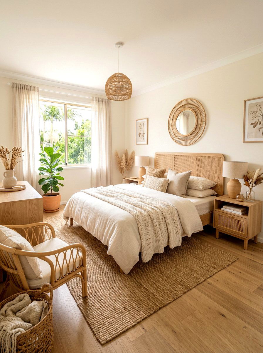 Cream Bedroom Rattan Furniture - 30 cream and beige bedroom ideas