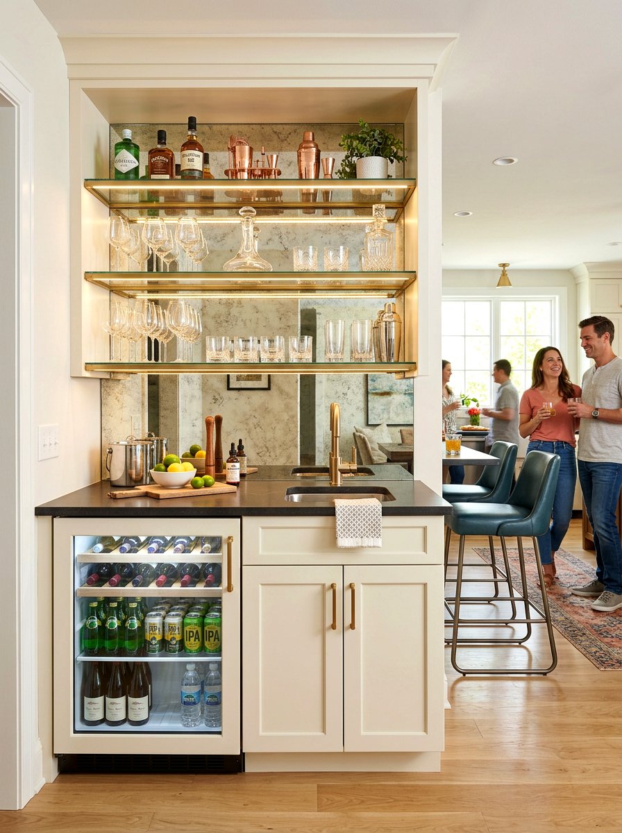 Cream Beverage Center - 30 cream appliance kitchen ideas
