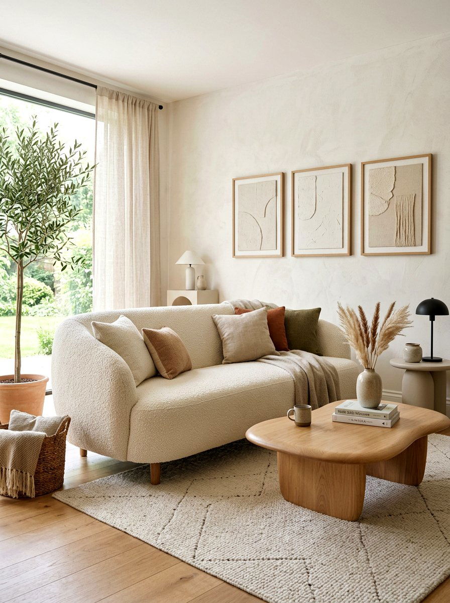 Cream Boucle Sofa Bed - 30 sofa bed luxury apartment ideas