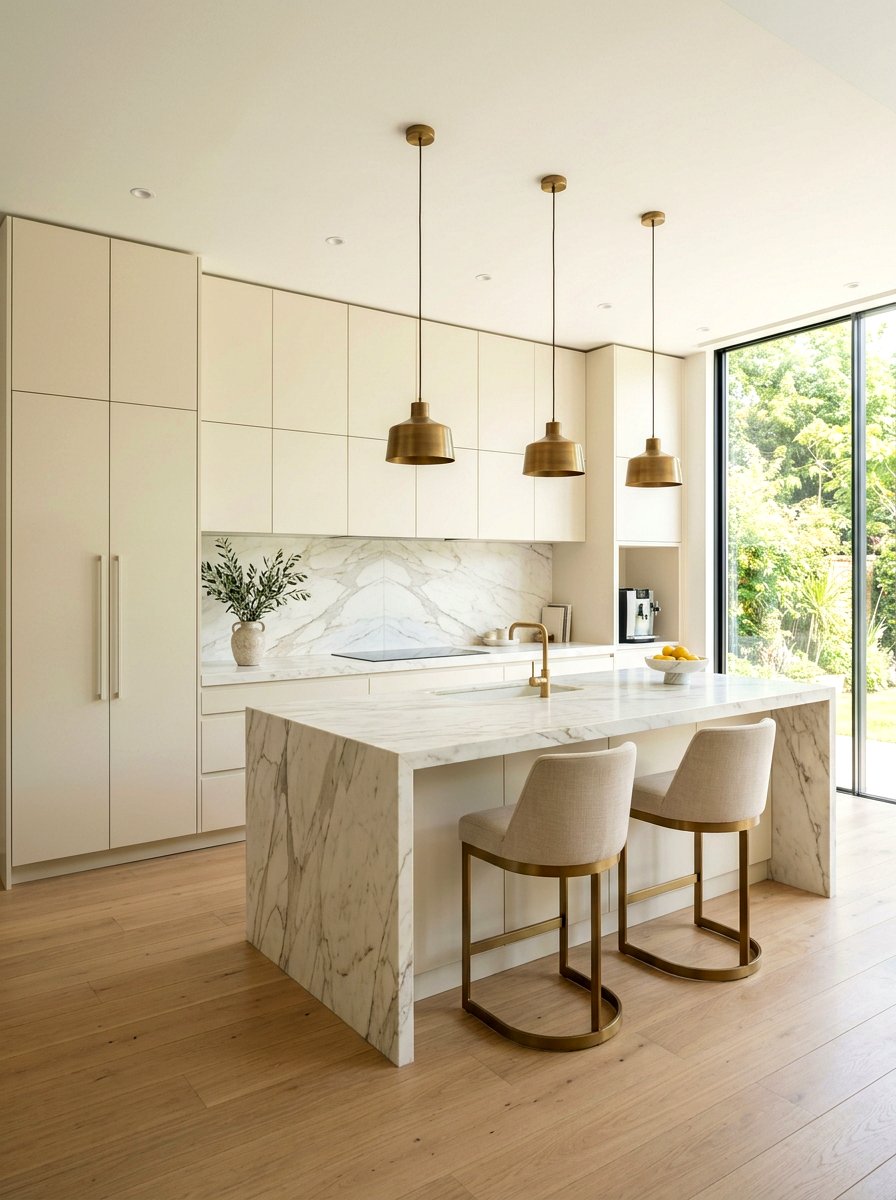 Cream Cabinets Hidden Appliances - 30 cream kitchen cabinet ideas