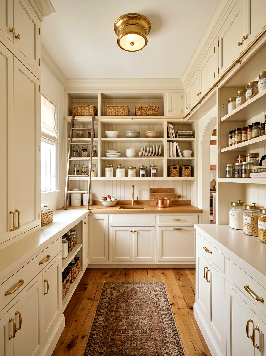 Cream Colored Pantry - 30 Nancy Meyers pantry ideas