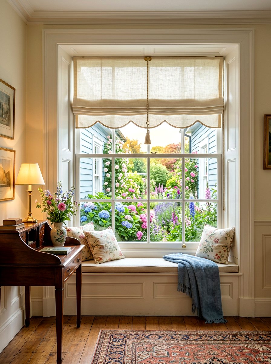 Cream Colored Scalloped Window Shade - 30 scalloped awning ideas