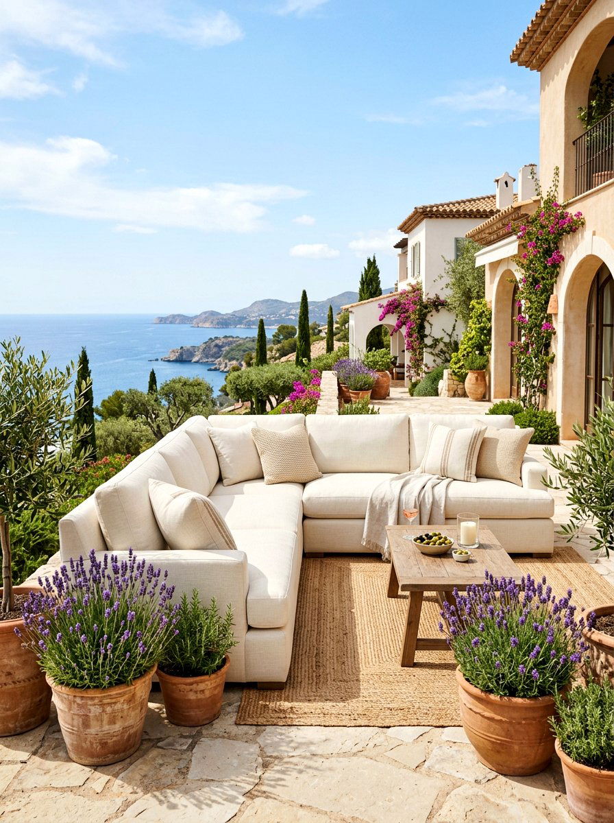 Cream Linen Patio Sectional - 30 cloud outdoor sofa ideas