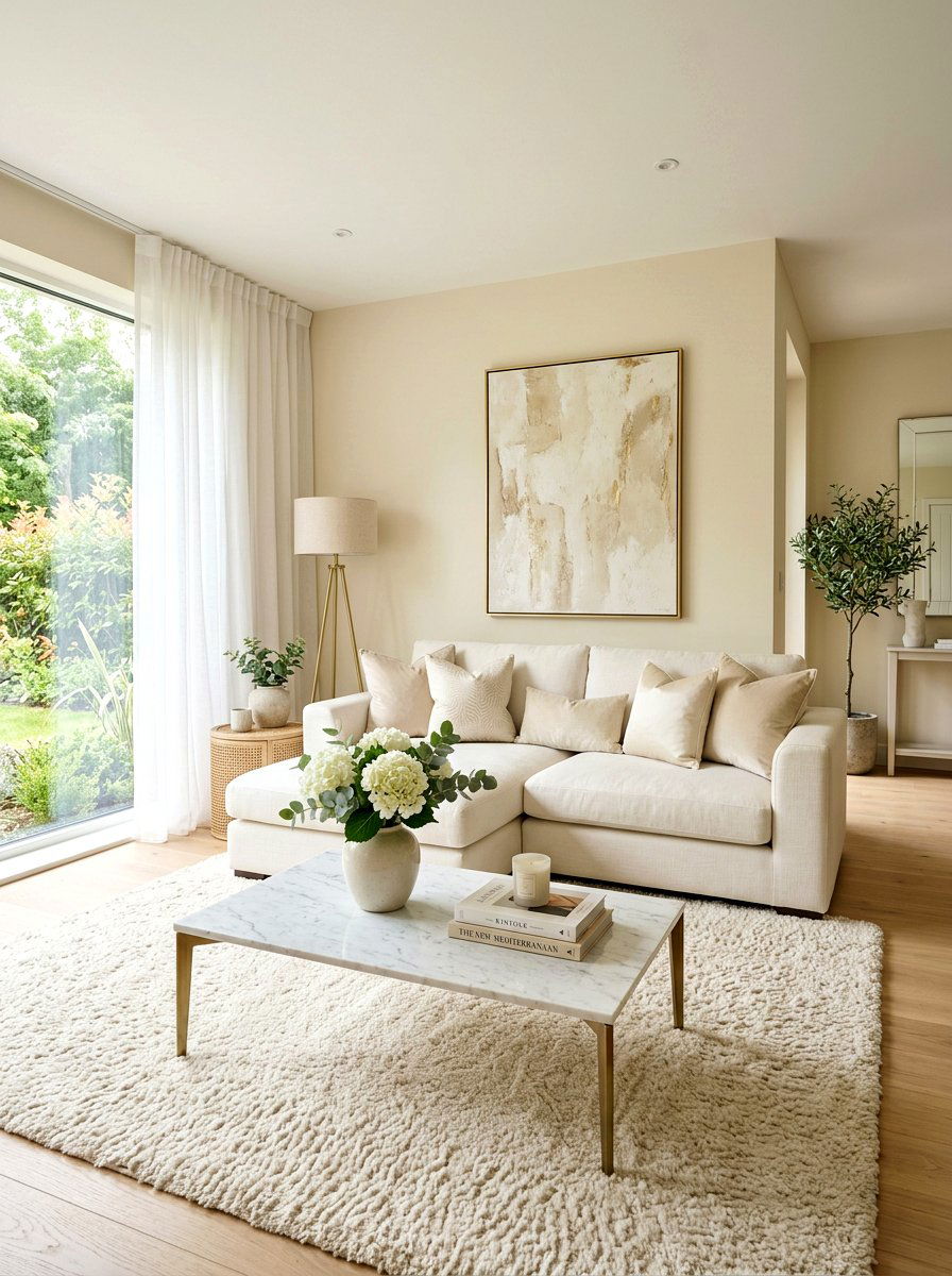 Cream Living Room - 30 tonal living room ideas