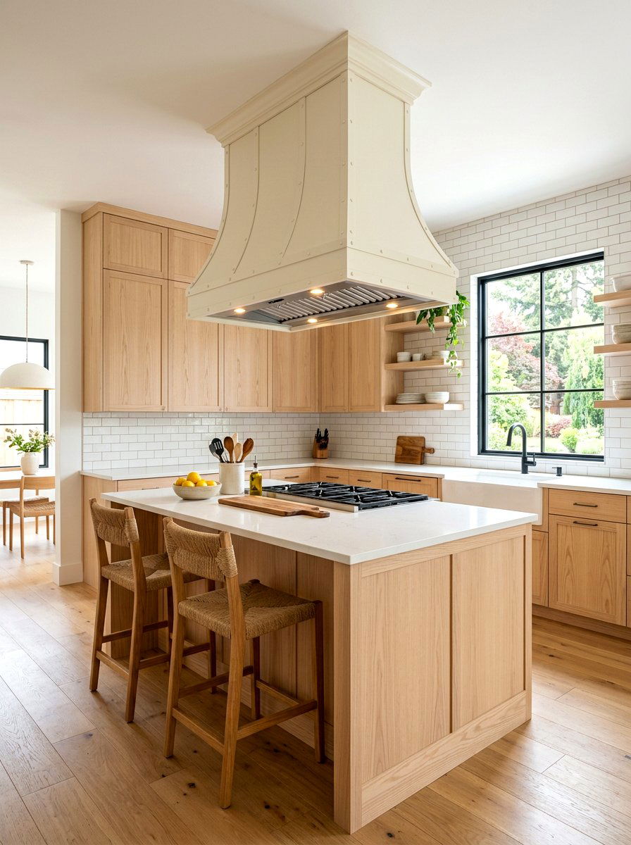Cream Range Hood Light Wood Kitchen - 30 cream appliance kitchen ideas
