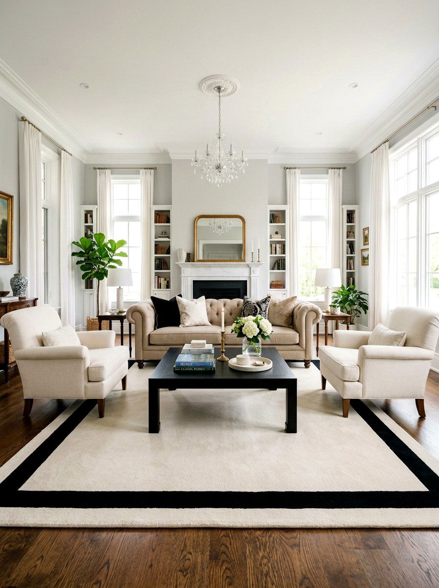 30 Black and Cream Living Room Ideas for a Cozy, Modern Look