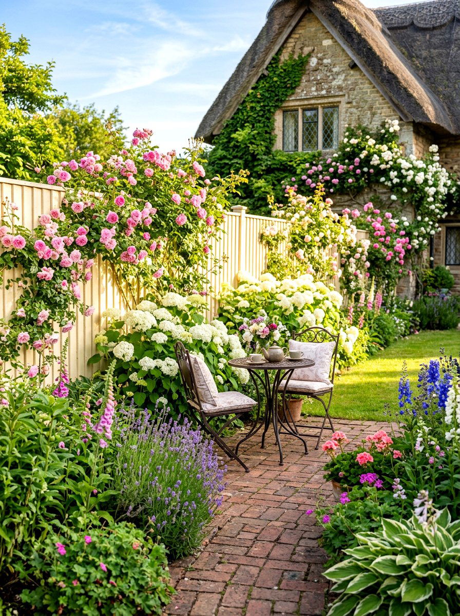 Cream Wood Fence - 30 fence paint ideas