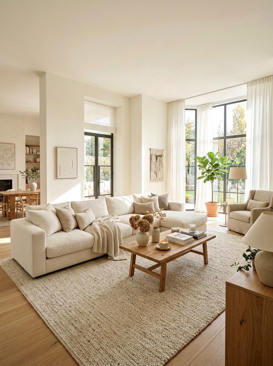 Cream and beige living room - 30 warm neutral living room ideas