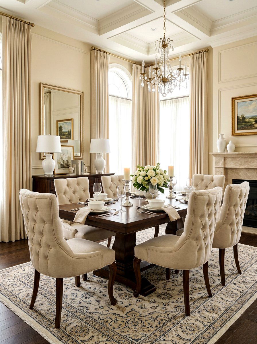 Creamy Beige Dining Room - 30 dining room color ideas