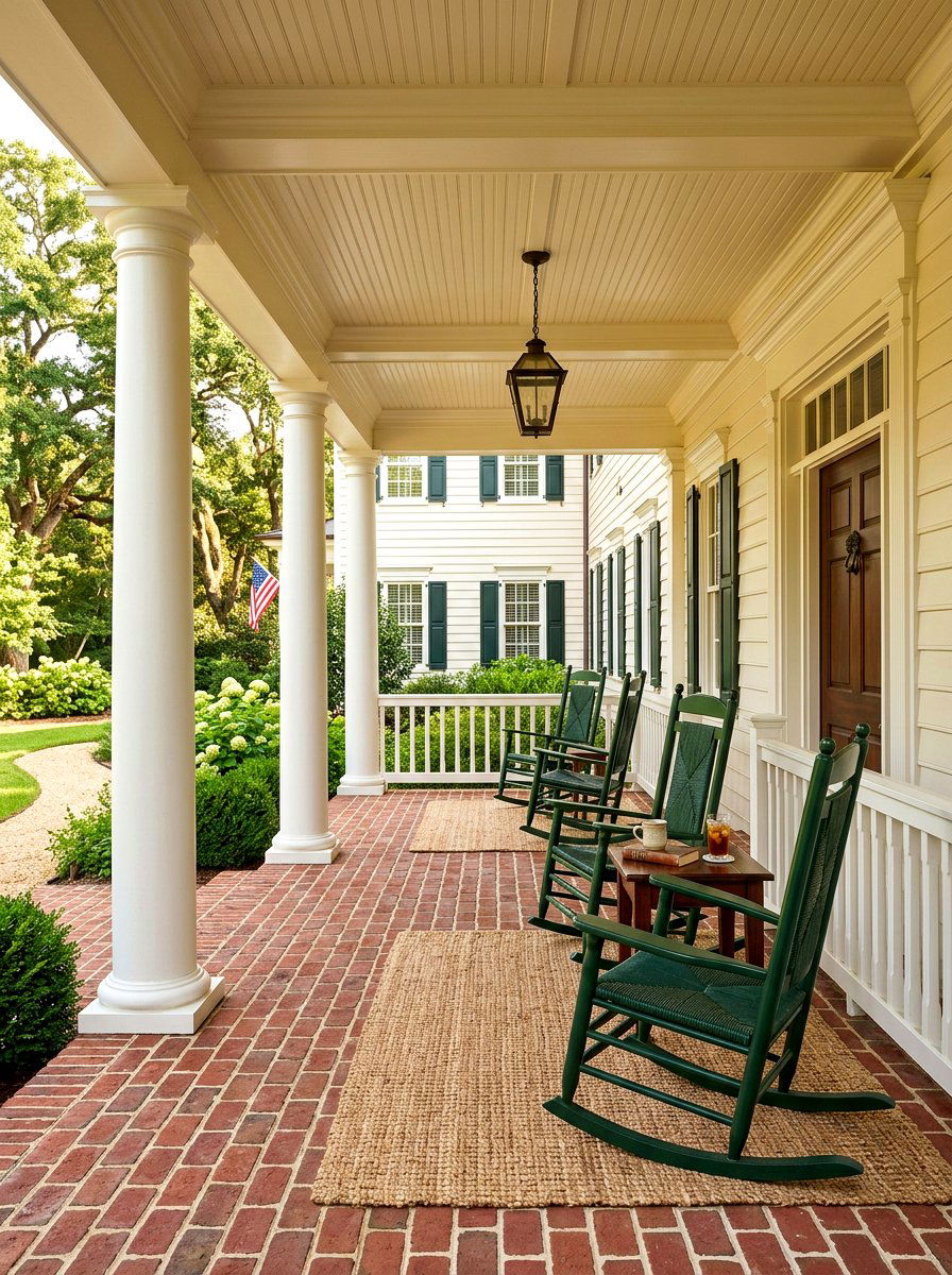 Creamy Ivory Porch - 30 porch ceiling paint ideas