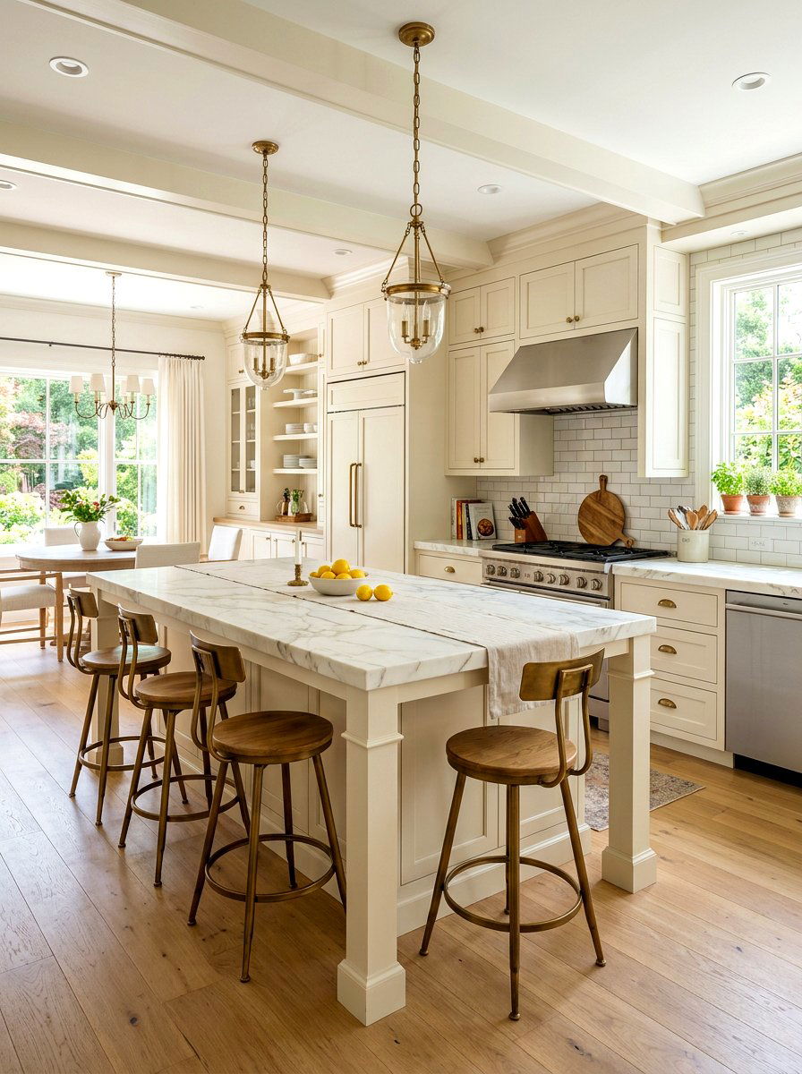 Creamy Kitchen Cabinets - 30 warm neutral paint ideas