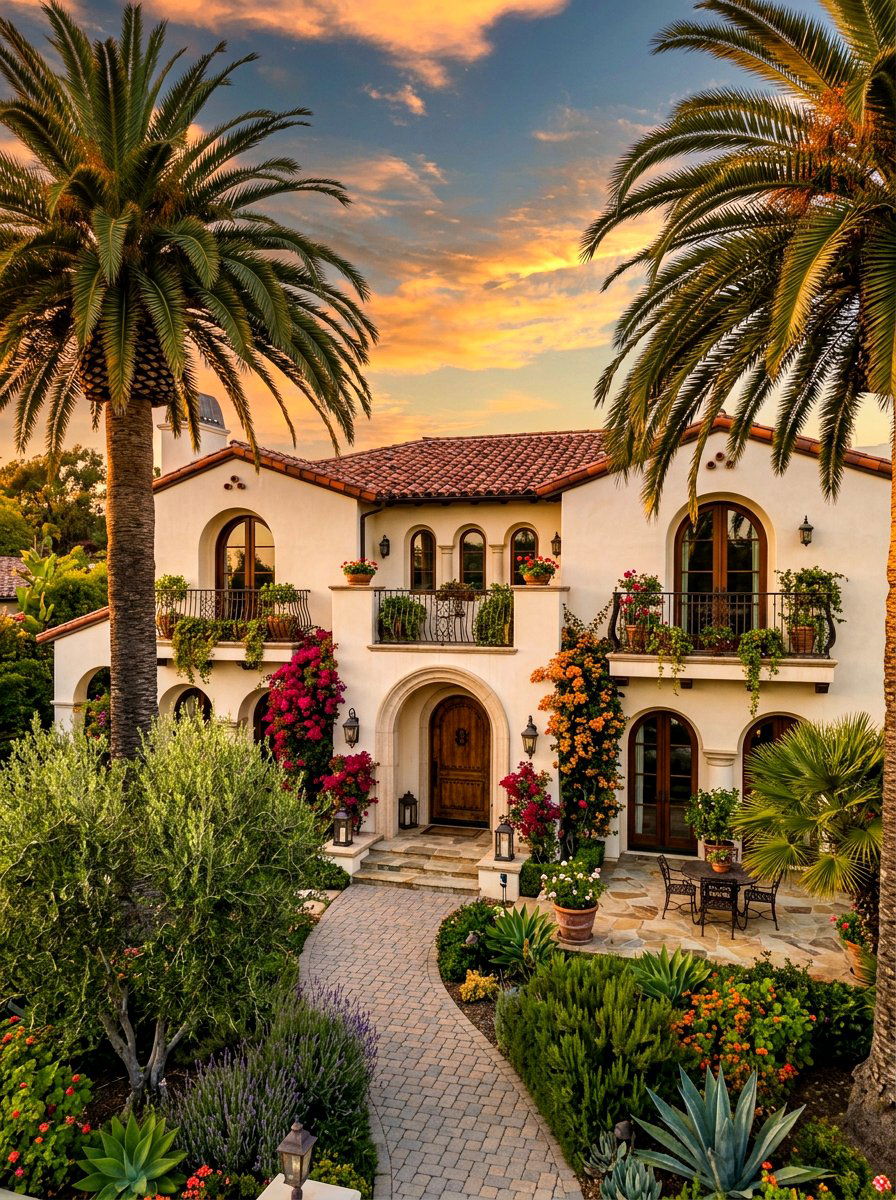 Creamy Stucco Home - 30 soft white exterior ideas