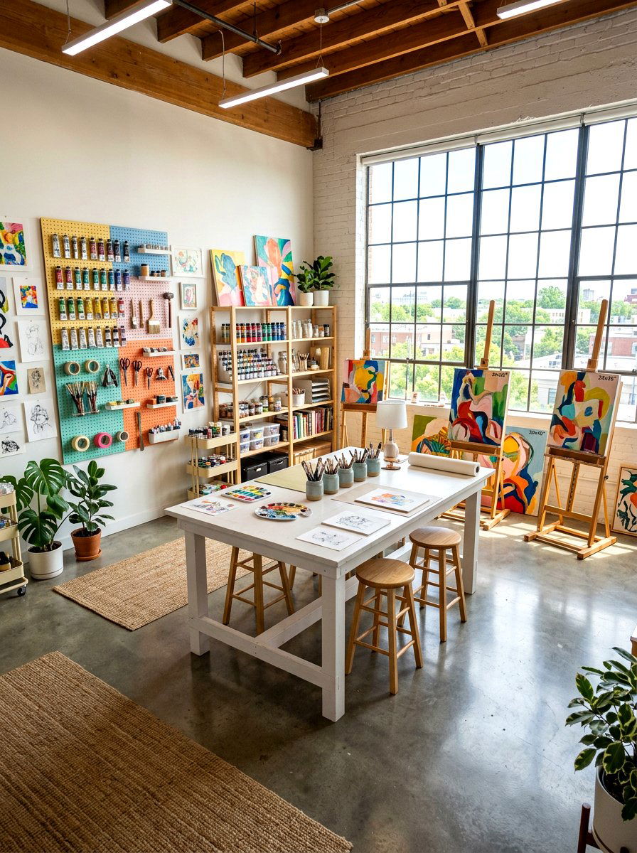 Creative Art Studio - 30 masculine home studio ideas