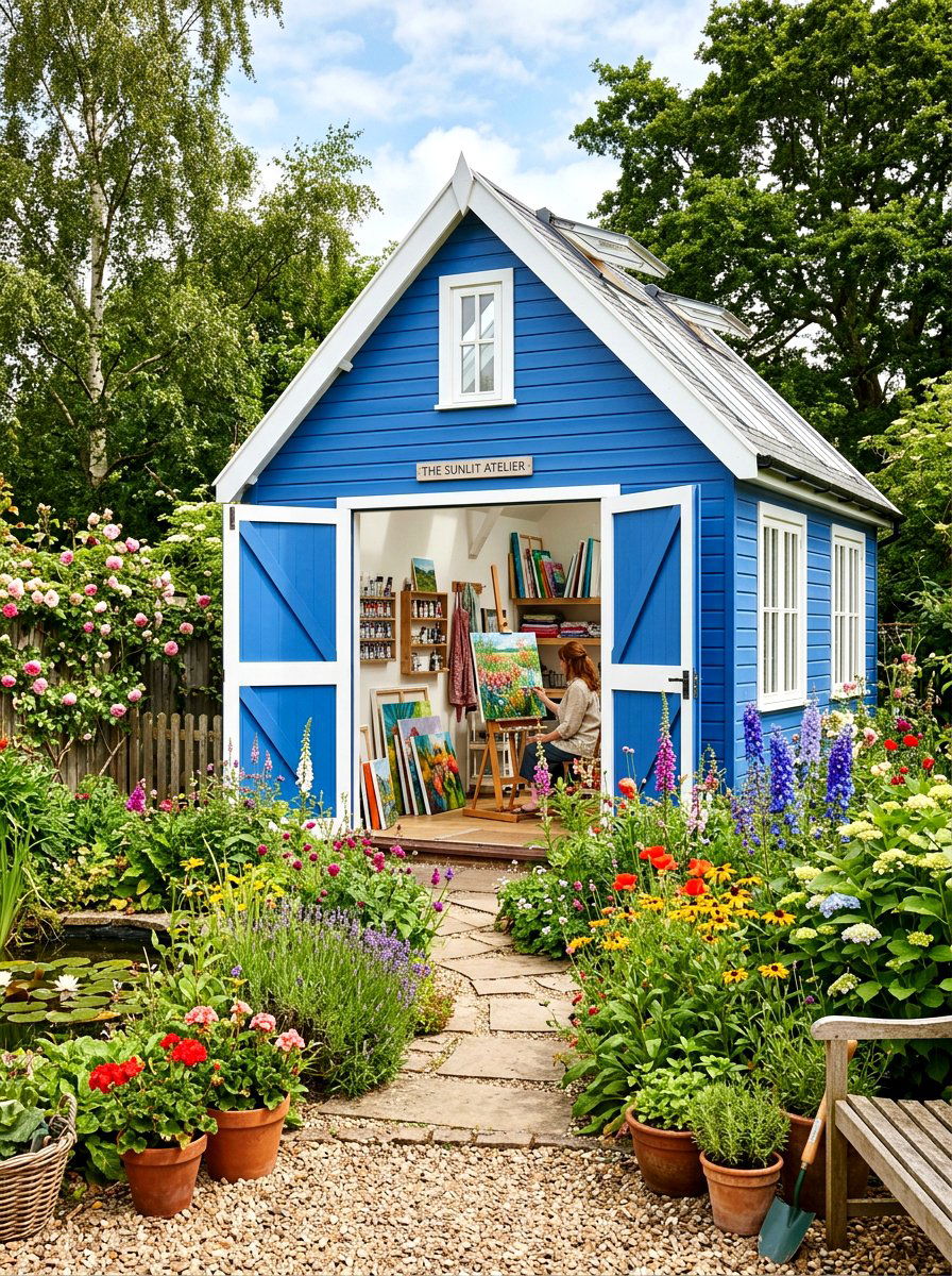 Creative Art Studio Shed - 30 office shed garden ideas
