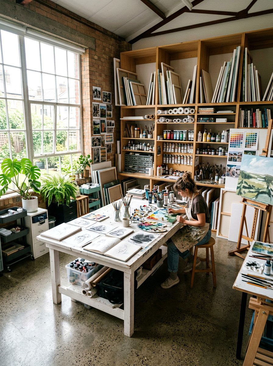 Creative Art Studio Workspace - 30 private study room ideas