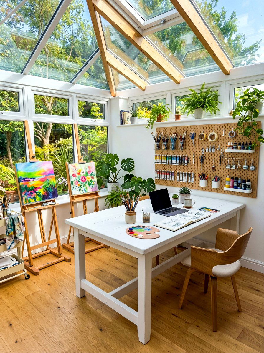Creative Studio Sunroom Office - 30 sunroom office ideas