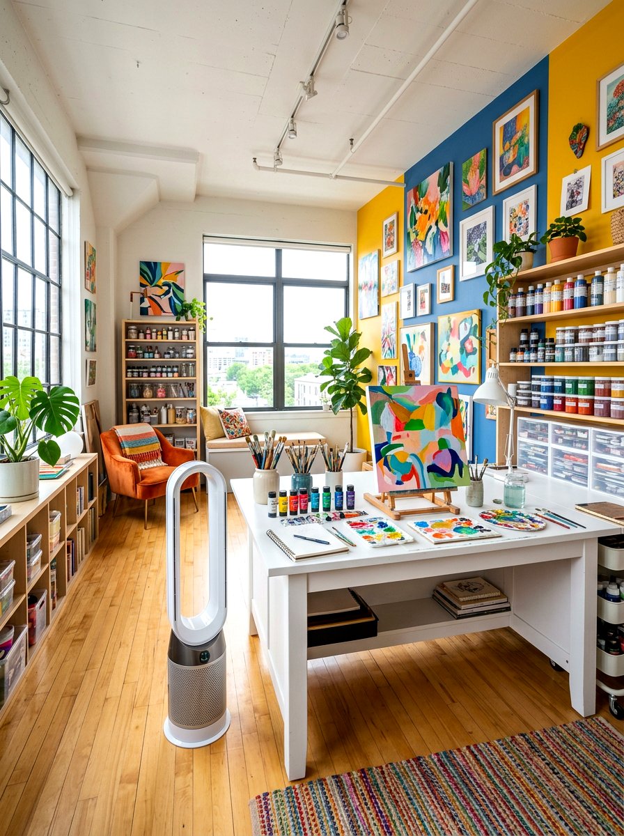 Creative Studio With Air Filter - 30 clean air room ideas