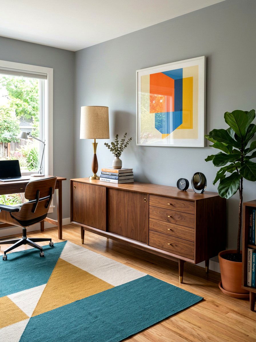 Credenza Storage Cabinet - 30 organizing a home office ideas