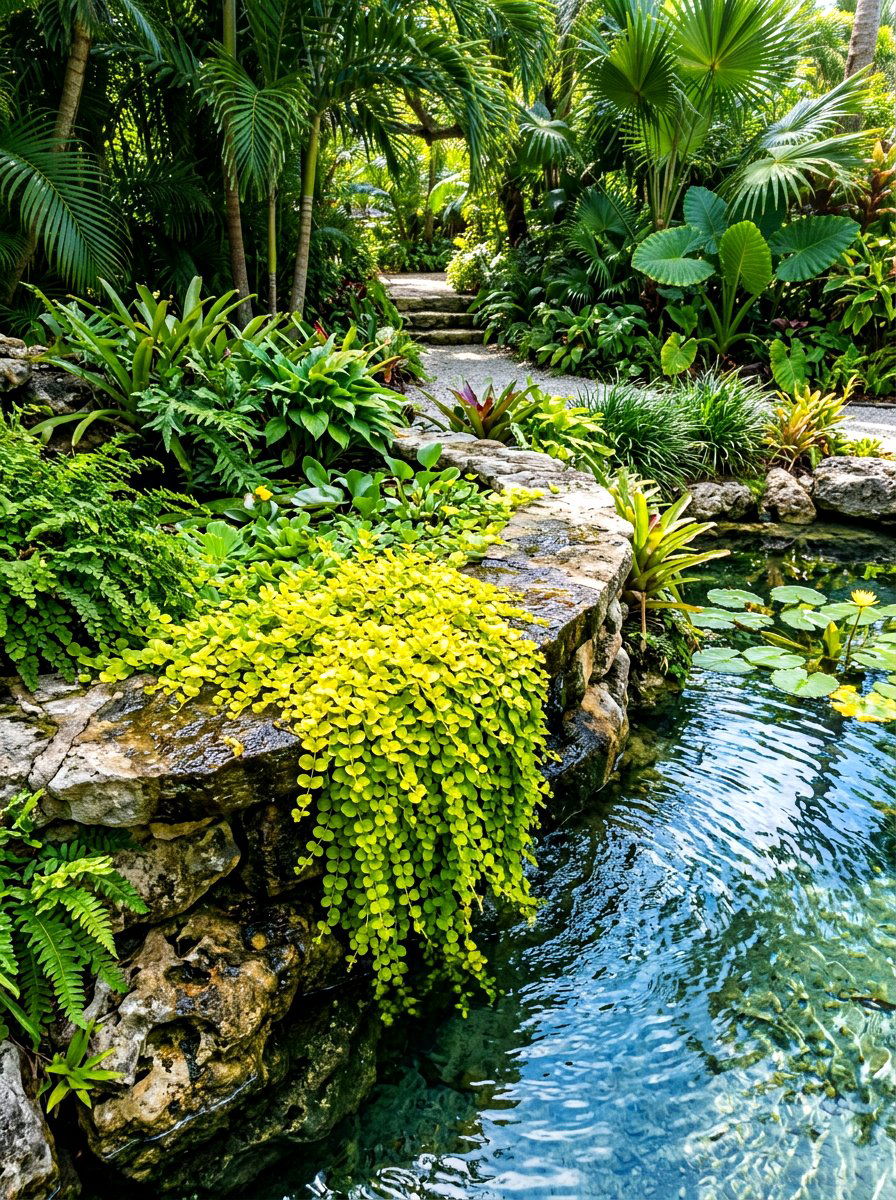 Creeping Jenny Pond Edge Planting - 30 pond edge planting ideas
