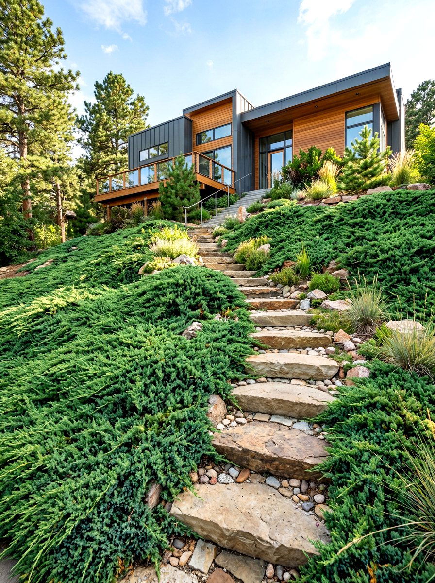 Creeping Juniper - 30 front yard shrub ideas