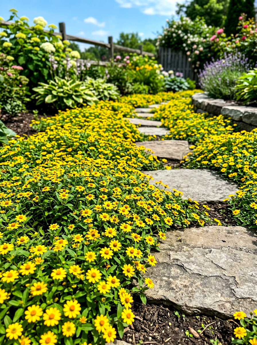 Creeping Zinnia Garden - 30 zinnia garden ideas