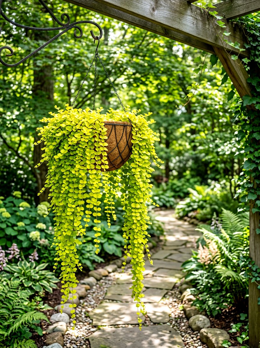 Creeping jenny hanging basket - 30 hanging basket ideas