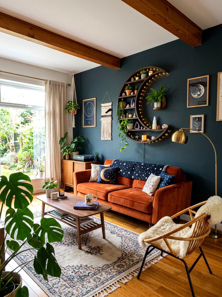 Crescent Moon Shelf - 30 extra celestial living room ideas