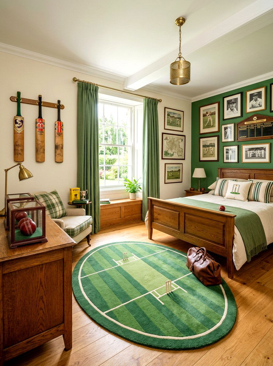 Cricket Bedroom - 30 sports bedroom ideas