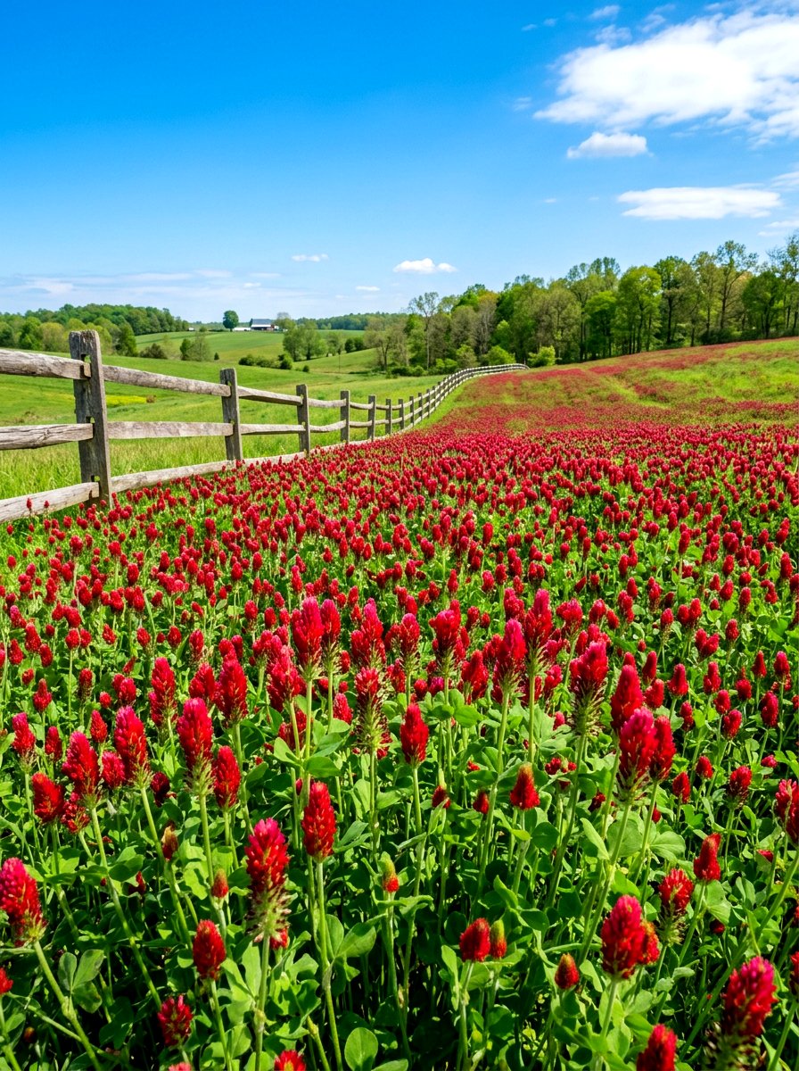 Crimson Clover Lawn - 30 clover lawn ideas