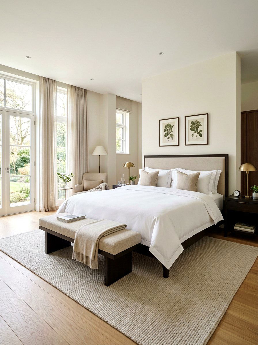 Crisp Cotton Bedding - 30 hotel duvet bedroom ideas
