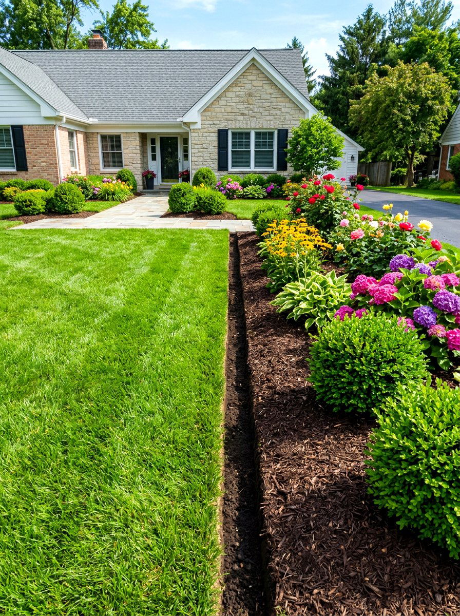 Crisp lawn edge - 30 formal front garden ideas